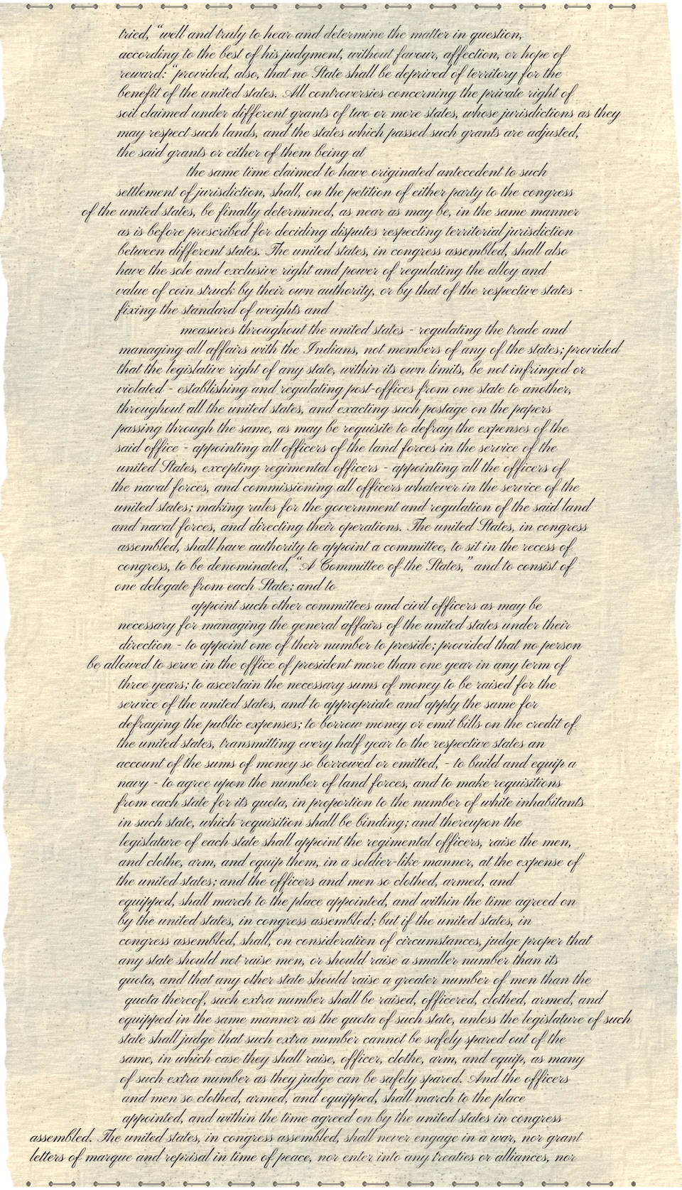 The engrossed Articles of Confederation, skin 4 of 6
